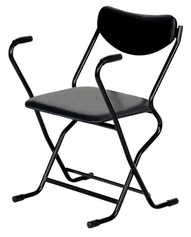 FOLDING ARM CHAIR BLACK